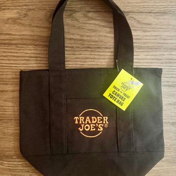 Trader Joe’s Mini Canvas Trick-or-Treat Tote (Black) - Picture 2 of 2